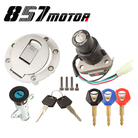 Motorcycle Ignition Switch Seat Lock Key Fuel Gas Cap Set For YAMAHA TZR125 TZM150 TZR150 TDM850 TZR TZM TDM 125 150 850 ► Photo 1/6