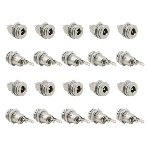 10pcs DC-099 5.5X2.1mm / 5.5x2.5mm DC Power Socket Jack Female Panel Mount Connector 5.5*2.1/5.5*2.5 DC099 DC Power Jack Adapter ► Photo 1/6