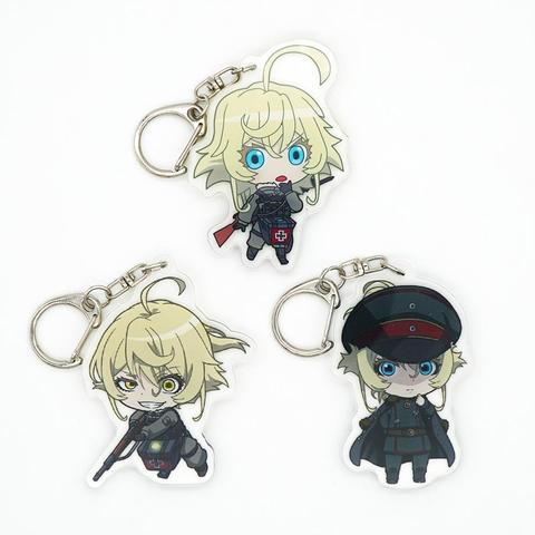 Saga of Tanya the Evil Anime Tanya Von Degurechaff Cute Acrylic Keychain Double Sided with Protection Firm ► Photo 1/3