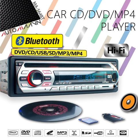 CD/DVD USB/TF RADIO RECEIVER SLOT BLUETOOTH PLAYER WITH CAR IN-DASH ► Photo 1/6
