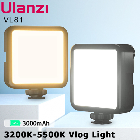 Ulanzi VIJIM VL81 3200k-5600K 850LM 6.5W Dimmable Mini LED Video Light Smartphone SLR Camera Rechargable Vlog Fill Light ► Photo 1/6