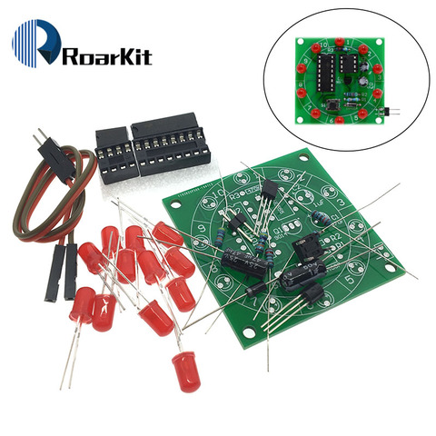 Round Lucky Rotary Suite Electronic Turntable Component Fortune CD4017 NE555 Interesting DIY Kit Wheel Electronic Parts ► Photo 1/6