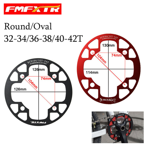 BCD104 Crank Protector Chainring Mountain Bike Round Oval Protection Cover bicycle alloy Crankset Guard Chainwheel Accessories ► Photo 1/6