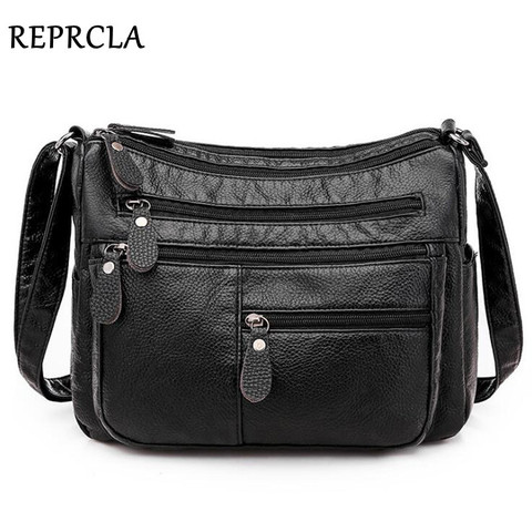 New Casual Women Bag Soft Leather Shoulder Bags Multi-pocket PU Handbag Female Crossbody Messenger Bags Bolsa ► Photo 1/6