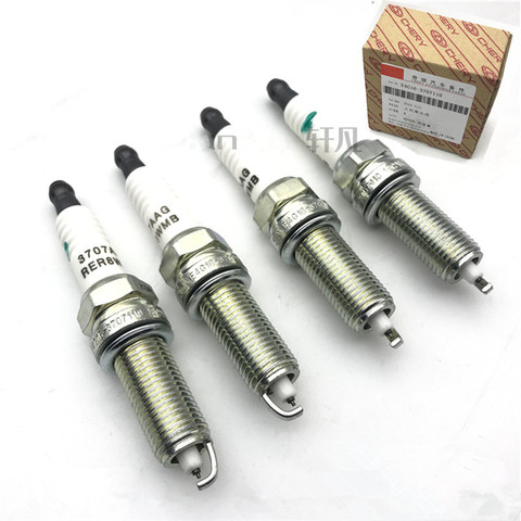 4pcs/set Spark plug for CHERY A1 A3 A5 TIGGO3 ARRIZO IndiS Beat DVVT engine Single Iridium E4G16-3707110 ► Photo 1/4