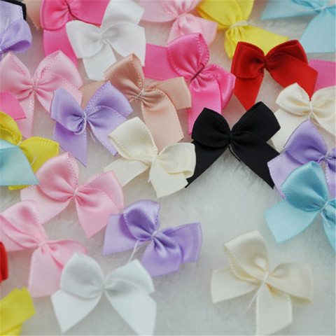 100pcs Mini Satin Ribbon Flowers Bows Gift Craft Wedding Decoration Upick A176 ► Photo 1/1
