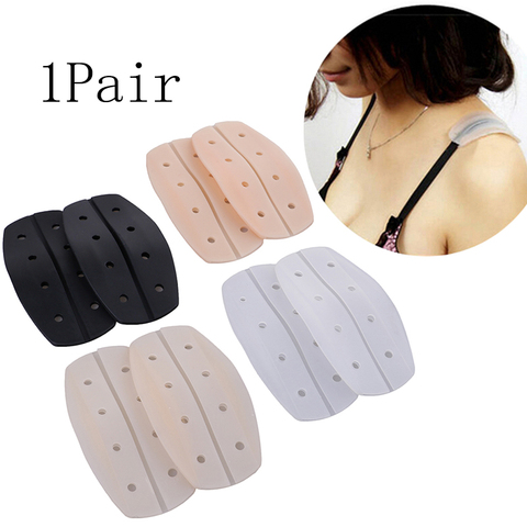 1 Pairs Soft Silicone Anti-slip Shoulder Pads Bra Strap Cushions Holder DIY Apparel Fabric Crafts Sewing Accessories ► Photo 1/5