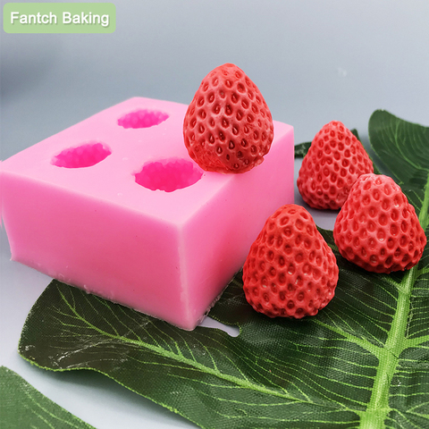 Fruit Strawberry Silicone Mould Fondant Chocolate Jelly Making Cake Tool Decoration Mold Oven Steam Available DIY Clay Resin Art ► Photo 1/6