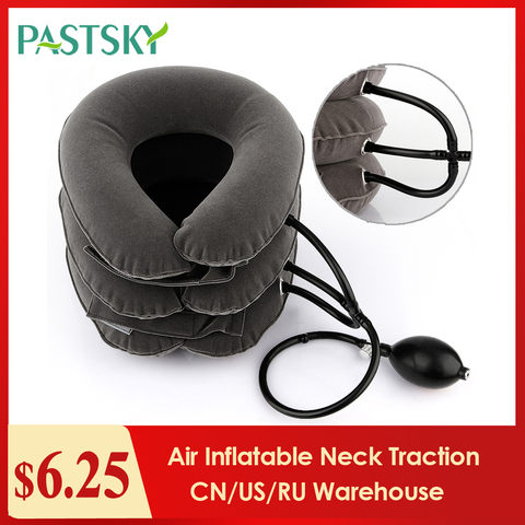 Air Inflatable Cervical Collar Neck Traction Tractor Support Massage Pillow Pain Relief Relax Health Care Neck Head Stretcher ► Photo 1/6