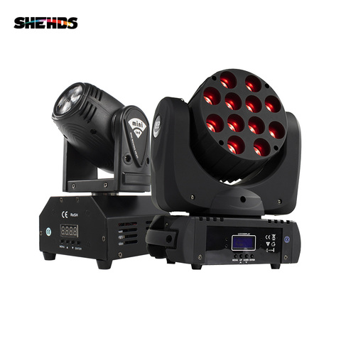 DJ Lyre DMX Stage Light LED Moving Head LED Beam 12X12W RGBW  Professional Stage DJ Mini LED 10W Spot Beam Home SHEHDS ► Photo 1/6