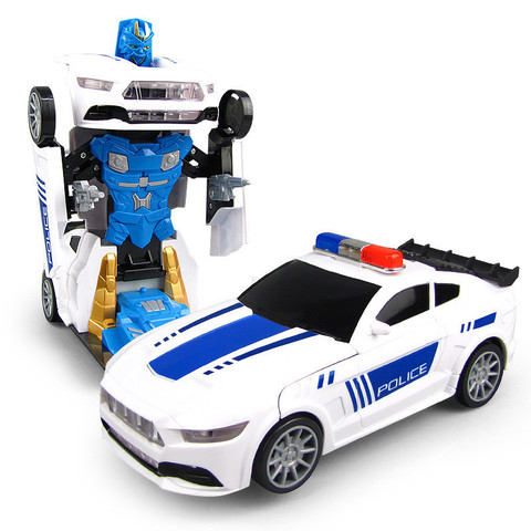 Cool Deformation Lighting Music Electronic Police Robot Cars Early Educational Toys For Baby Boys Kids Gift ► Photo 1/5