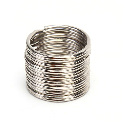 100PCS Dia 12 15 16 20mm Stainless Steel DIY Polished Split Ring Keyrings Key Chain Hoop Loop Key Holder ► Photo 1/6