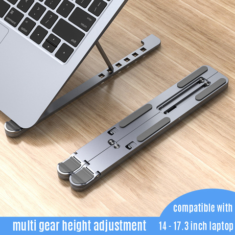 Adjustable Foldable Laptop Stand Desktop Notebook Holder Laptop Cooling Pad for Macbook Pro Air 13 15 13.3 15.4 15.6 iPad Pro ► Photo 1/6