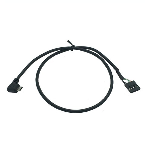 1pcs Micro USB Male Right/Left Angle to Dupont 5 Pin Female Header Motherboard Cable 50cm ► Photo 1/3