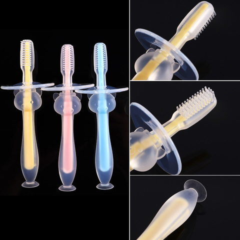 1PC Kids Soft Silicone Training Toothbrush Baby Children Dental Oral Care Tooth Brush Tool Baby kid tooth brush baby items ► Photo 1/6