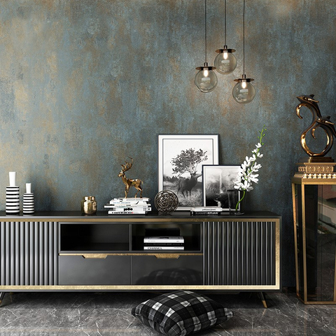 Vintage Non-woven Plain Solid Color Wallpaper Luxury Bedroom Living Room Sofa TV Background Home Decor Wallpaper For Walls Roll ► Photo 1/6
