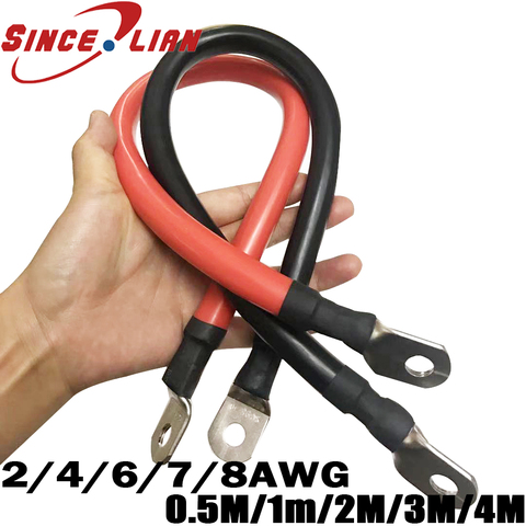 Tinned Copper Wire 2AWG 4AWG 6AWG 7AWG 8AWG Soft Silicone Cord Wire 12/16/25/35square Battery Line Power Terminal silicone Line ► Photo 1/6