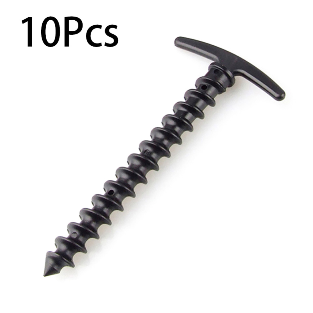 10 Packs Outdoor Beach Camping Screw In Tent Pegs Stakes Plastic Spiral Nail UK 
