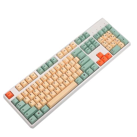 YMDK Hami Melon DYE-SUBLIMATED PBT KEYCAP SET For MX Mechanical Keyboard 104 87 61 Filco Ducky YMD96 KBD75 FC980M Minila ID80 ► Photo 1/4