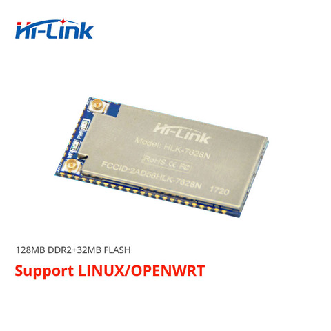 Free shipping serial UART embedded wifi wireless mt7628 openwrt module RAM128m flash 32M Ethernet Router Module HLK-7628N 300Mbp ► Photo 1/4