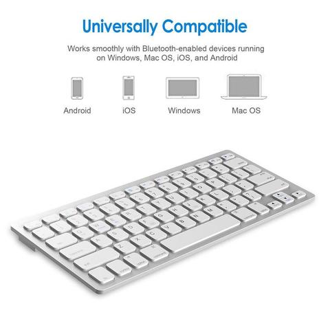 Wireless Gaming Keyboard Computer Game Universal Home Office Bluetooth Keyboard for Spanish German Russian French Korean Arabic ► Photo 1/6