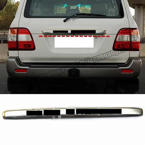 For Land Cruiser 1998-2007 LC100 FZJ100 UZJ100 4500 4700 Car Auto Rear License ABS Chrome Tail Door Trim ► Photo 1/5