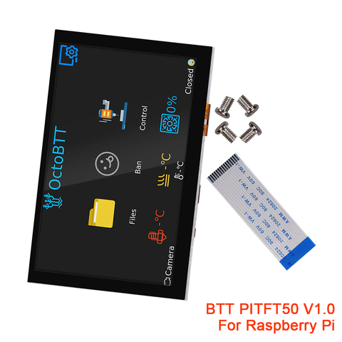 BIGTREETECH PITFT50 V1.0 Touch Screen For Raspberry Pi 3 3B Plus 4B 2B Model B Octoprint 3D Printer Parts 5 inch DSI LCD Display ► Photo 1/6