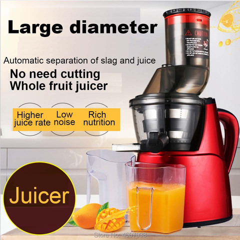 220v low speed Large Wide Feeding inlet Whole Apple orange Slow Juicer no need cut Soya-bean Vegetable Juice Extractor Squeezer ► Photo 1/6