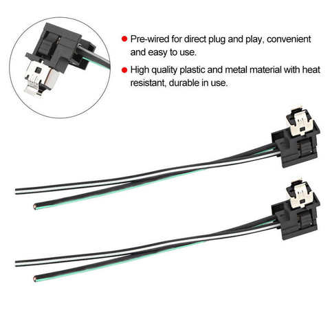 2Pcs Headlight Lamp Bulb Socket Wiring Harness Connector Plug Adapter Line for H1 Bulb New ► Photo 1/6