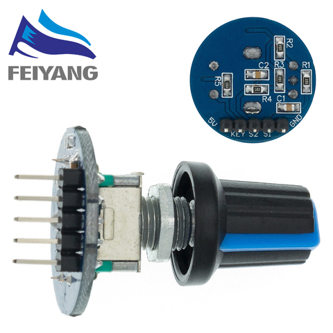 Rotary Encoder Module for Arduino Brick Sensor Development Round Audio Rotating Potentiometer Knob Cap EC11 ► Photo 1/6