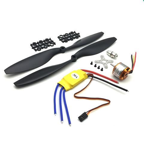 XXD A2212 2212 A2208 2208 Brushless Motor 930KV 1000KV 1400KV 2200KV 2450KV 30A ESC 1045 Propeller For RC Multicopter FPV Drone ► Photo 1/4