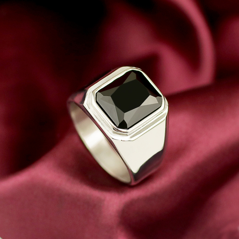 100% 925 sterling silver inlaid corundum and agate men's ring will never fade, no allergies, free shipping ► Photo 1/5