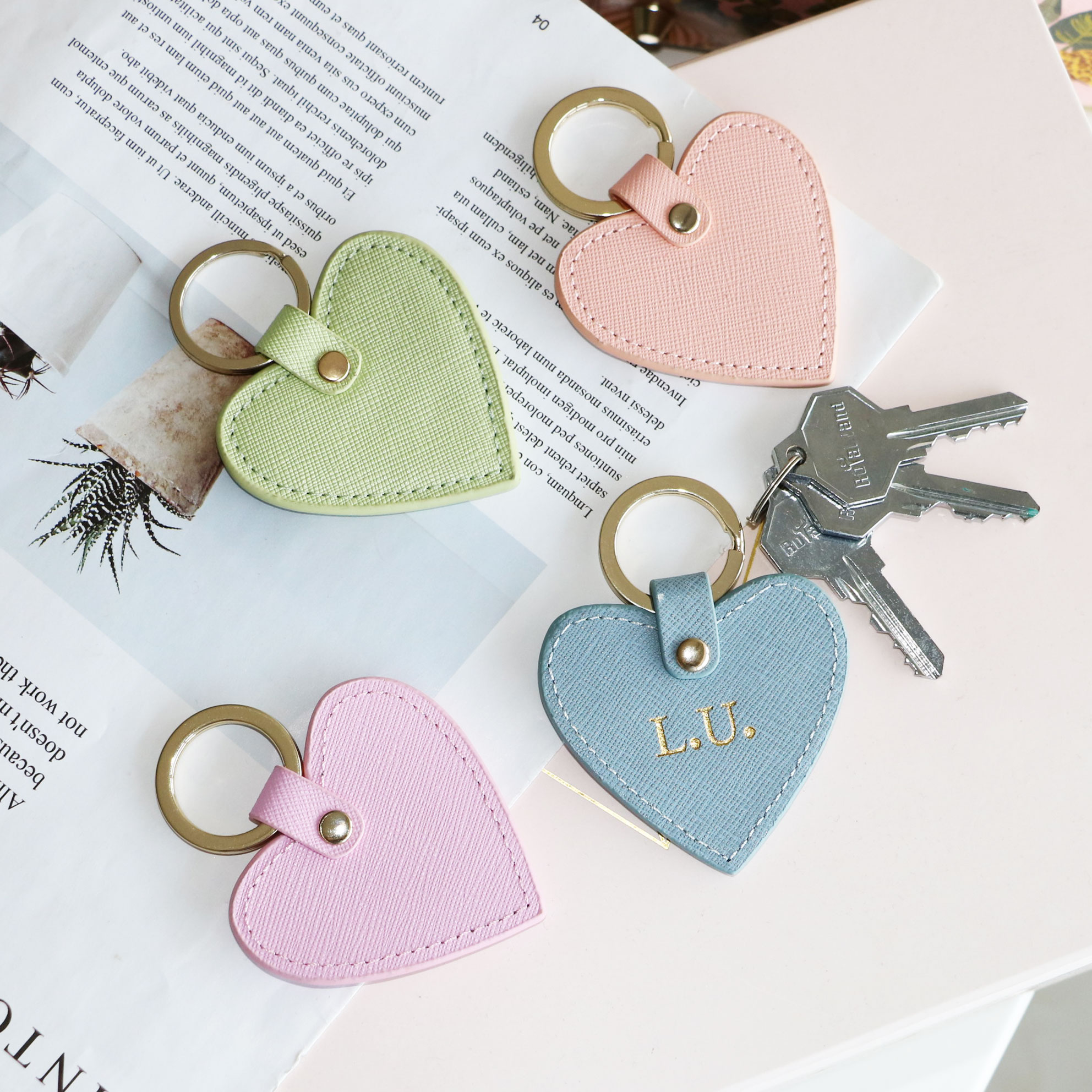 Leather Heart Coin Purse Keyholder Heart Shaped Wallet Mini 