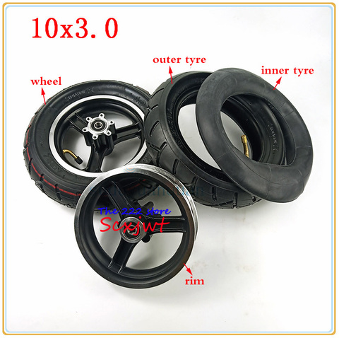 10x3.0 tire inner tube&alloy Disc brake rims for Electric Scooter Balancing Hoverboard 10*3.0 tyres 10 inch pneumatic wheels ► Photo 1/6