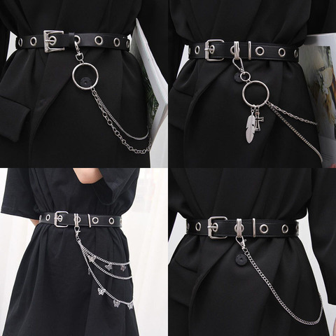 New Punk Trousers Chain Keychain for Women Pants Chains Multi Layer Belt Waist Keychains Rock Hip Hop Hook Jewelry Accessories ► Photo 1/6