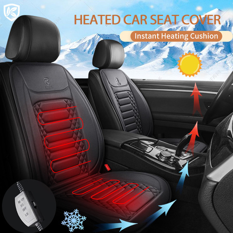 Karcle 12/24V Heated Car Seat Cover Seat Heater Warmer Winter Household Cushion Degree Adjustable Cardriver Heated Seat Cushion ► Photo 1/6