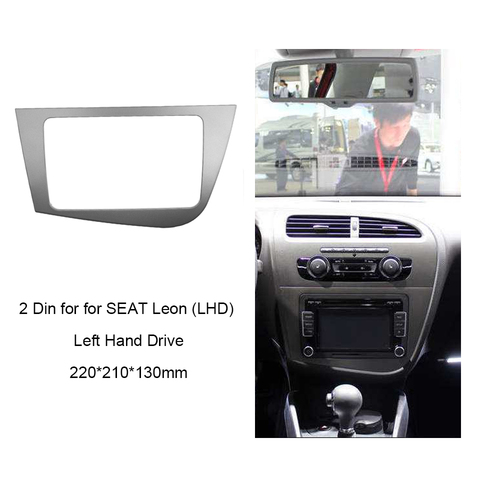 2 Din Fascia For SEAT LEON (LHD) Left Hand Drive 2005-2011 DVD Stereo Frame Panel Dash Installation Bezel Trim Kit ► Photo 1/6