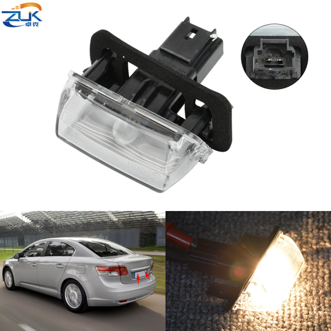 ZUK Rear License Plate Light Lamp For TOYOTA VERSO 2009-2012 E`Z YARIS LEVIN CAMRY COROLLA 2007-2014 AURIS AVENSIS 2008-2013 ► Photo 1/6