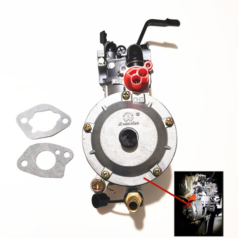 Dual Fuel LPG NG Carburetor For 2KW 2.5KW 2.8KW 3KW Gasoline Generator GX160 GX200 168F 170F LPG Conversion Kit Carb ► Photo 1/6