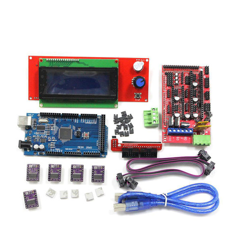 Mega 2560 R3 RAMPS 1.4 Controller DRV8825 Stepper Driver Module 2004 LCD controller for 3D Printer Part kit with USB ► Photo 1/5