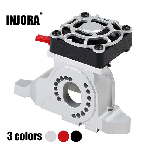 INJORA 1PCS Aluminum Alloy Motor Mount Heat Sink with Cooling Fan for 1/10 RC Crawler Car TRAXXAS TRX-4 #8290 ► Photo 1/6