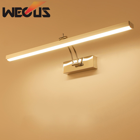 400mm/500mm rock-arm bathroom mirror light led bedroom study desk overhead lamp picture lighting 110V 220V 7W 8W ► Photo 1/6