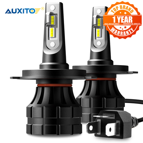 AUXITO 2x Turbo LED H7 H4 Super Car Headlight Bulbs H13 H8 H11 9005 9006 9012 HIR2 10000LM For Fiat 500 500L Infiniti FX35 Q30 ► Photo 1/6