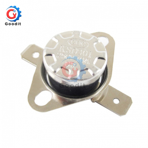 1pcs KSD301 Normally Open Thermostat Temperature Thermal Control Switch 10A 250V 30 40-110 Degrees C (N.O.) On off NO Switch ► Photo 1/6