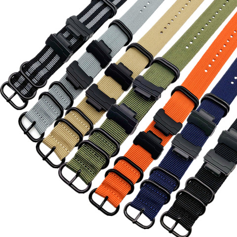 Nylon strap men's For G-SHOCK G-8900 GA-100 110 120 GD-100 110 DW-5600 connection kit DW-5600 GW-M5610 DW6900 watch band ► Photo 1/6