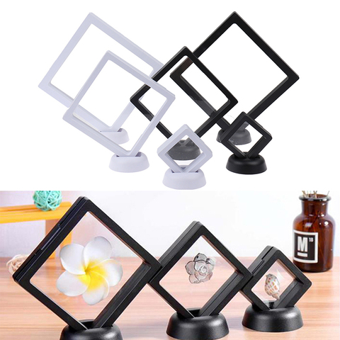 1pcs Square 3D Floating Jewelry Coin Display Frame Holder Box Case Stand Home Decoration ► Photo 1/6