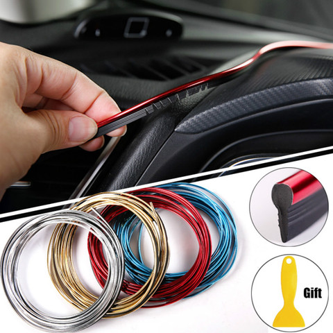 5 Meter Car Side Rein PVC decorative tape Auto dash panel trim strip automotive center stack Side moulding decoration strip ► Photo 1/4