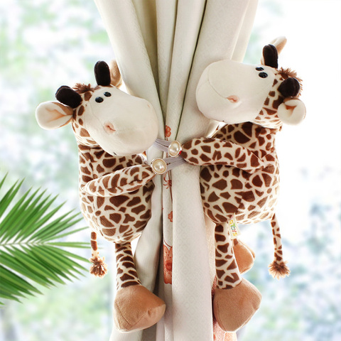 2pcs Jungle Forest Animals Curtain Tieback Holder Hooks Tie Backs Children Room Decoration Accessories Holdback Curtain Straps ► Photo 1/6