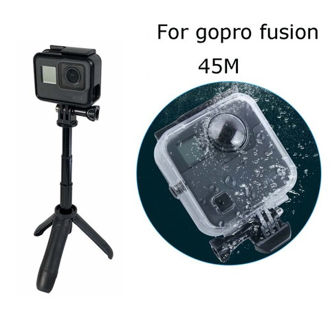 Go Pro Fusion Mini Tripod Mout 45m Underwater Waterproof Case For Gopro Fusion 360 Video Camera Diving Housing Accessories Price History Review Aliexpress Seller Shop Store Alitools Io