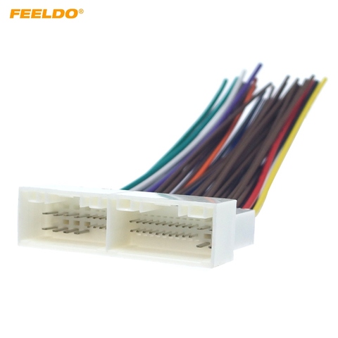 FEELDO Car Radio Audio 42Pin Wiring Harness Adapter For Hyundai IX35/Elantra/Santa Fe/Sonata CD/DVD Stereo Installation #HQ6129 ► Photo 1/6